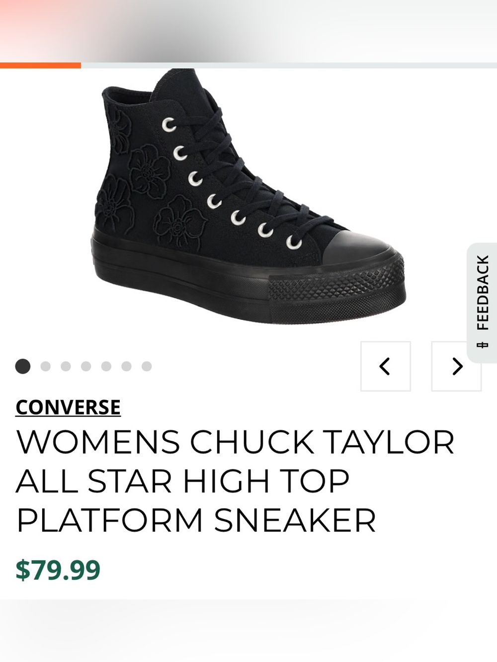 CONVERSE WOMENS CHUCK TAYLOR ALL STAR HIGH TOP PLATFORM SNEAKER